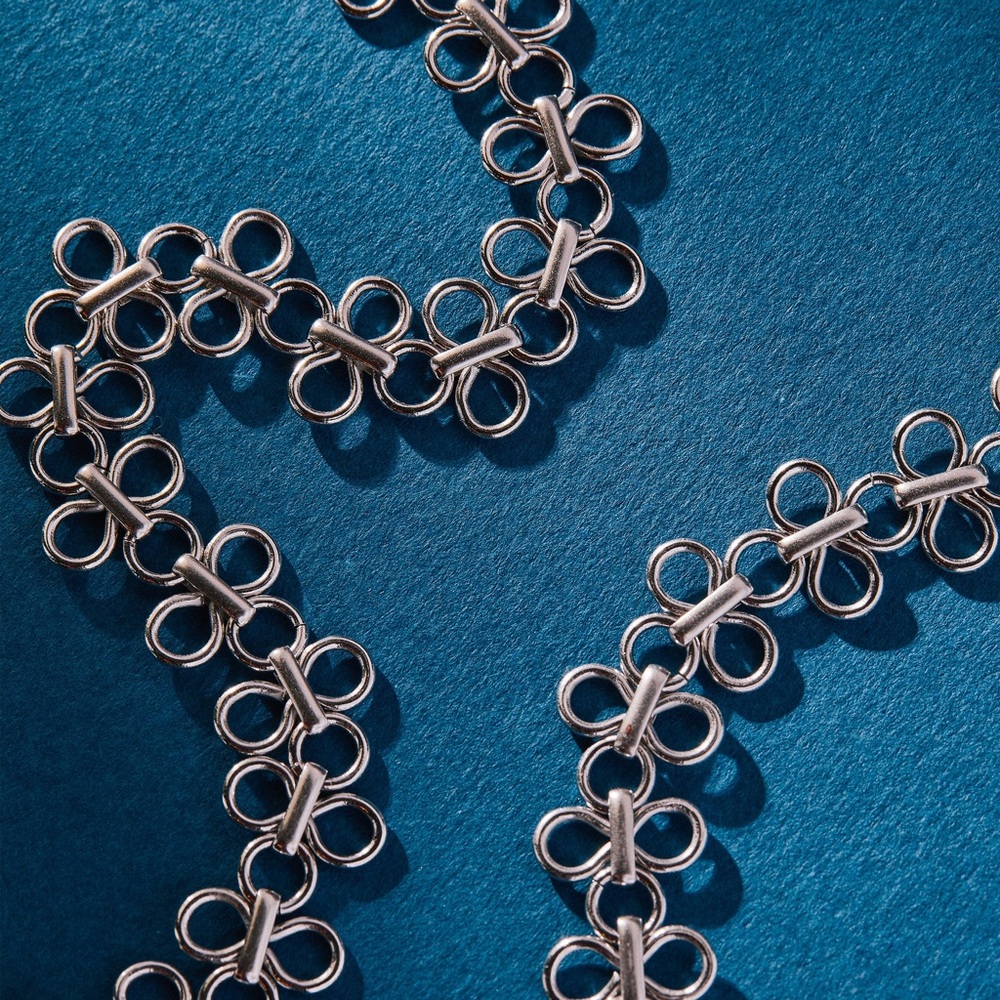 & LIVY double or nothing decorative chain necklace/recycled materials - NWT